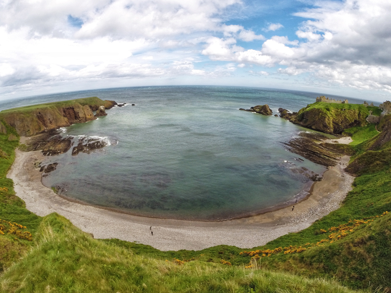 plaża zamek Dunnottar