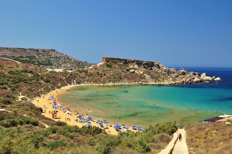 piaszczyste plaże na Malcie