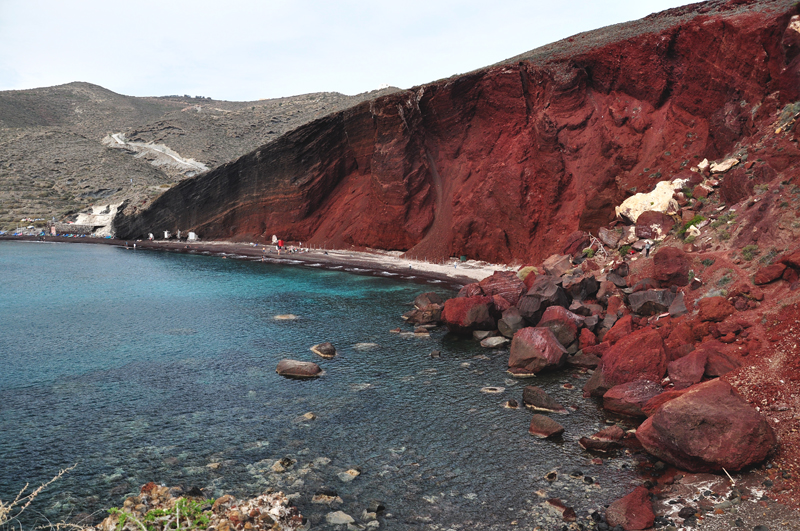 plaże na Santorini