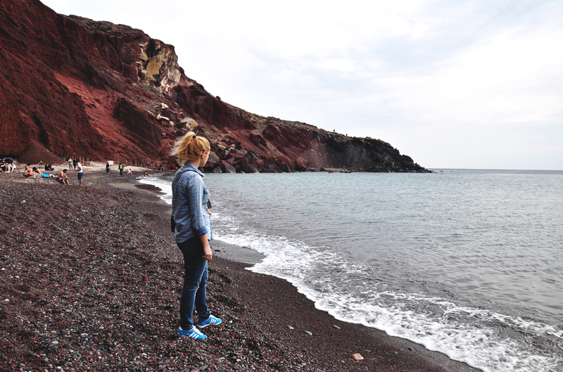 red beach Santorini