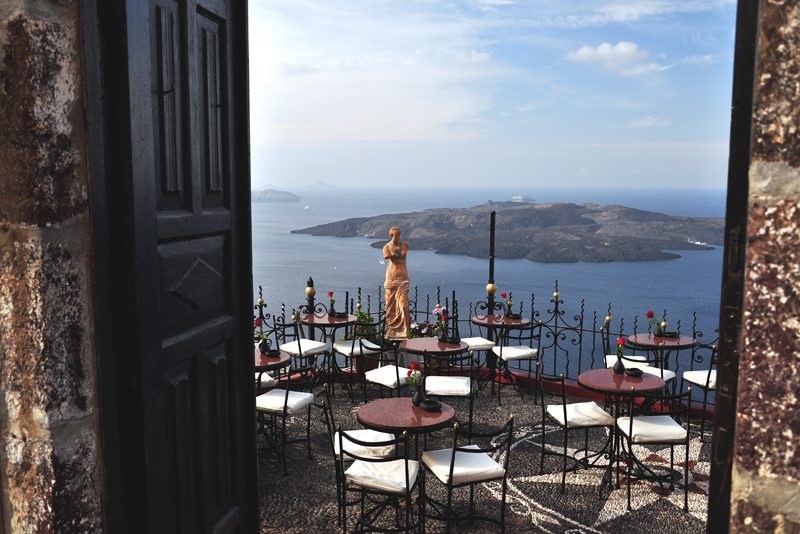 restauracja na Santorini