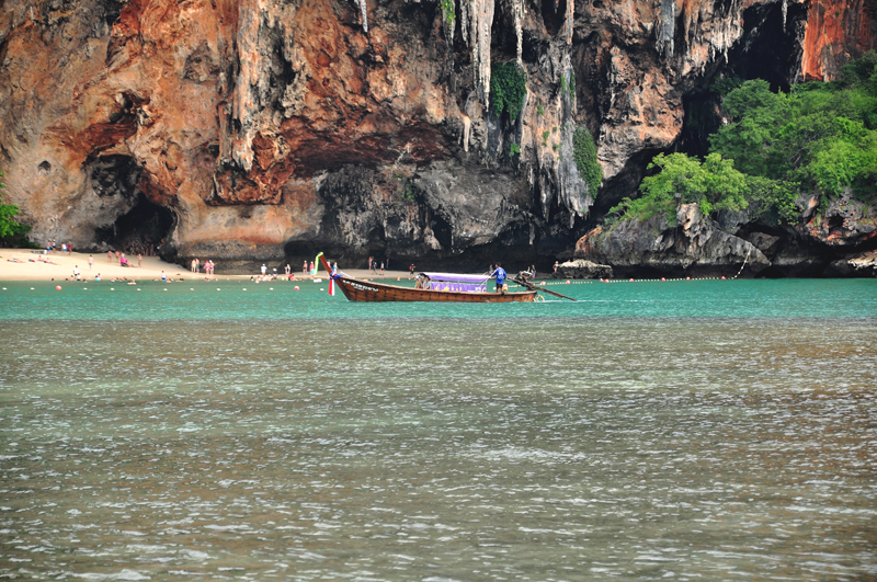 longboat przy Phranang Krabi Tajlandia