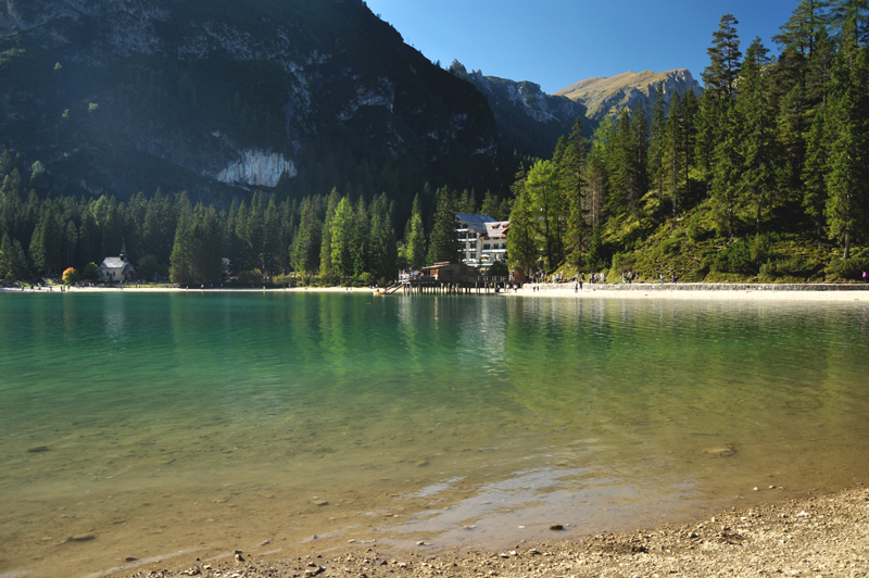 wybrzeże Lago di Braies