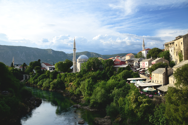 mostar widok z mostu