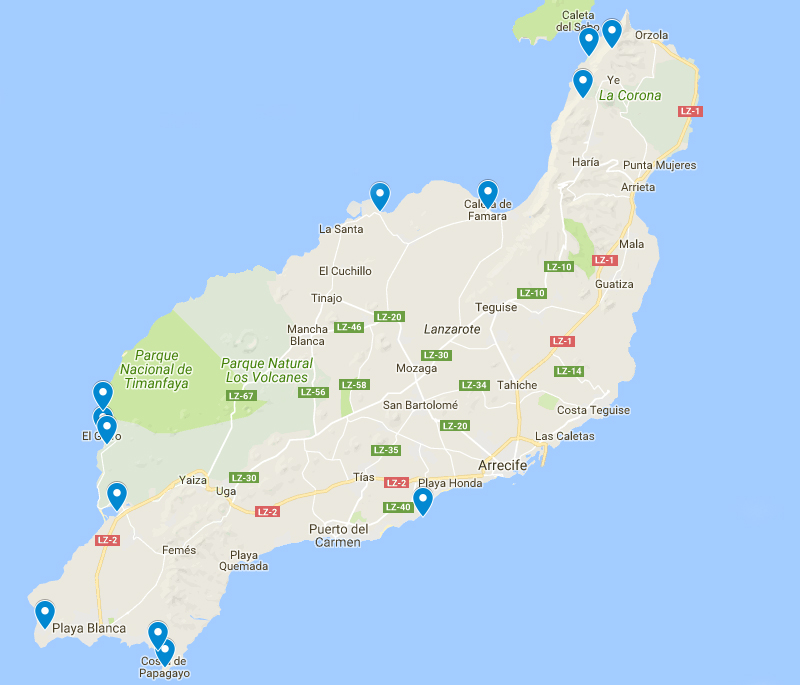 Lanzarote mapa