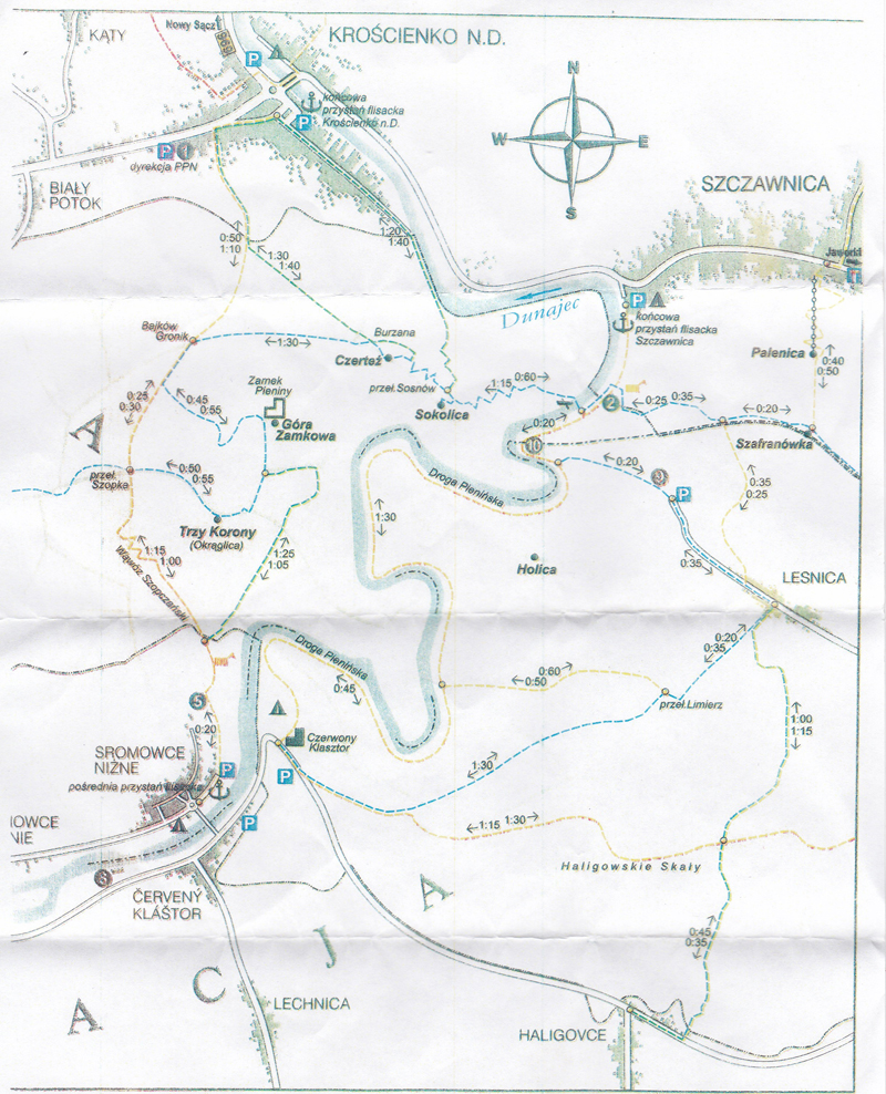 Pieniny Mapa Szlaków