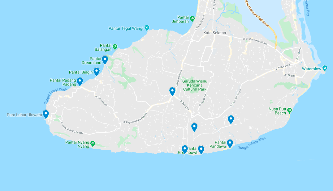 Uluwatu Mapa