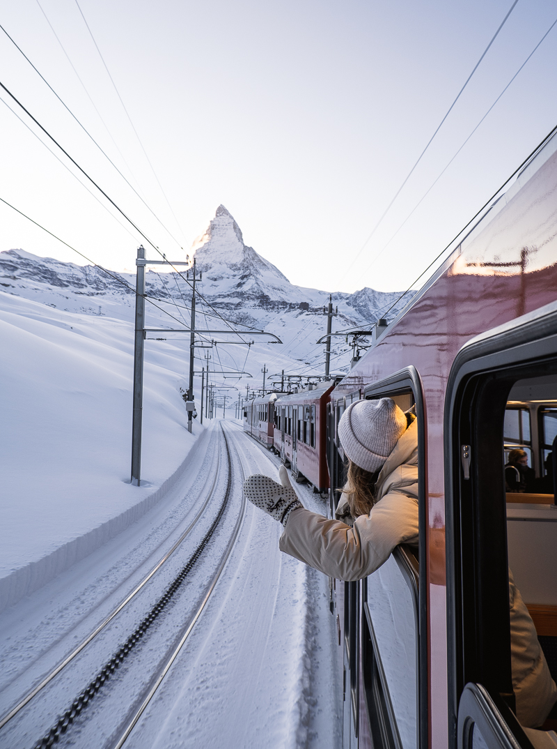 Zjazd z Gornergrat do Zermatt