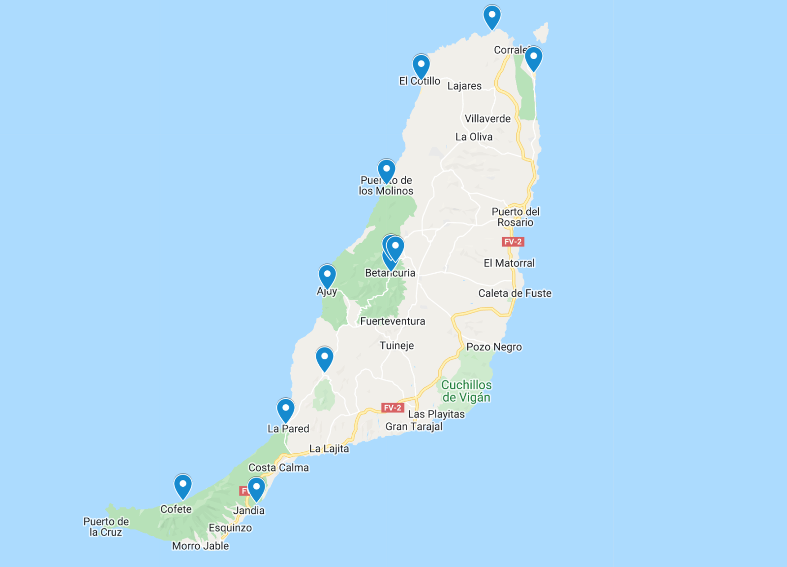 Fuerteventura mapa