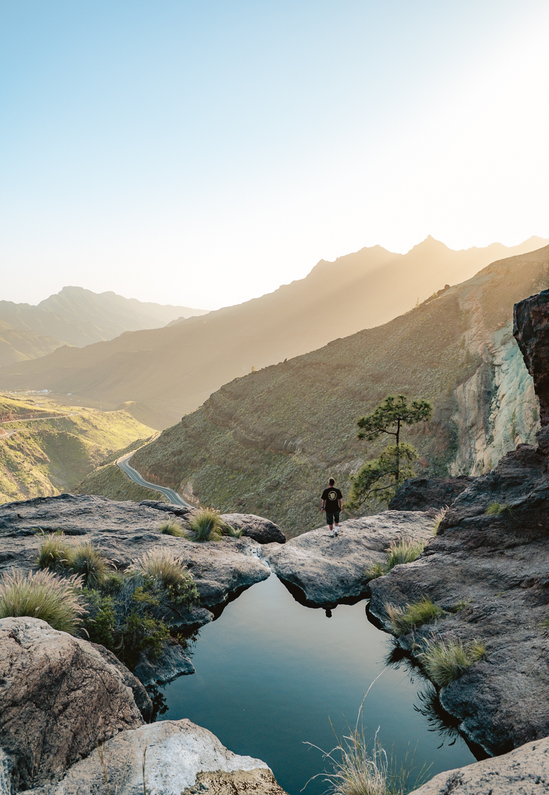 Charcos Azules - naturalne baseny skalne w wąwozie La Manta, Gran Canaria